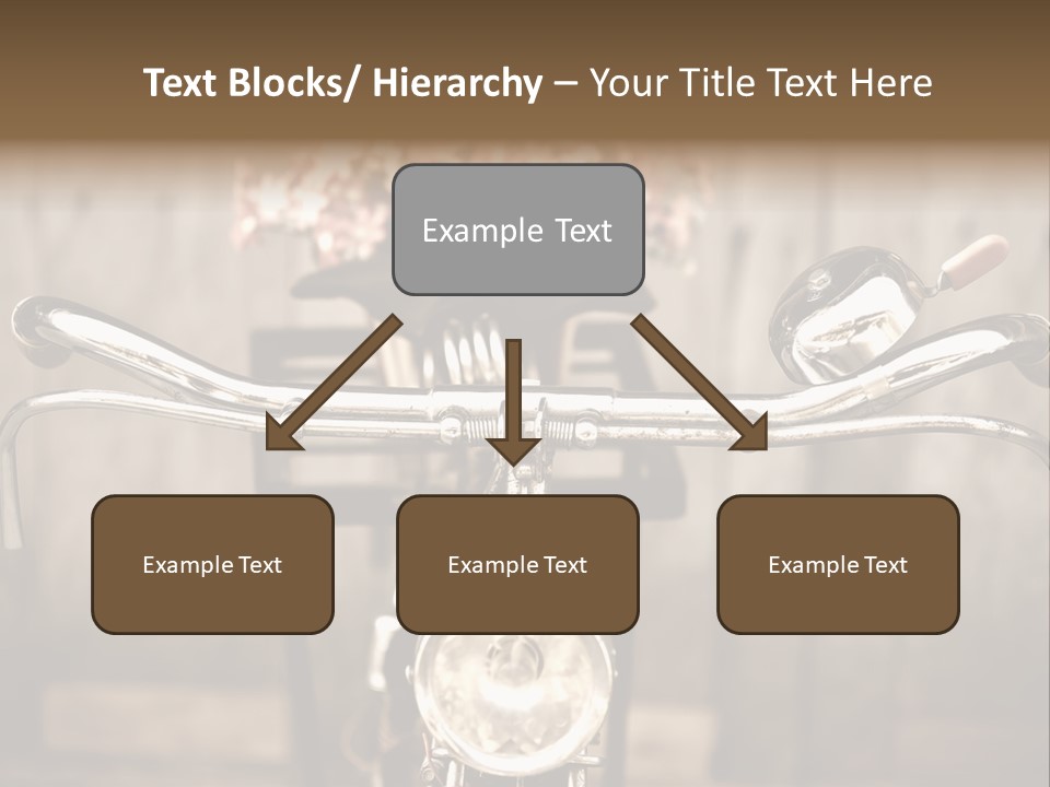A Close Up Of A Bike Handlebar With Flowers In The Background PowerPoint Template