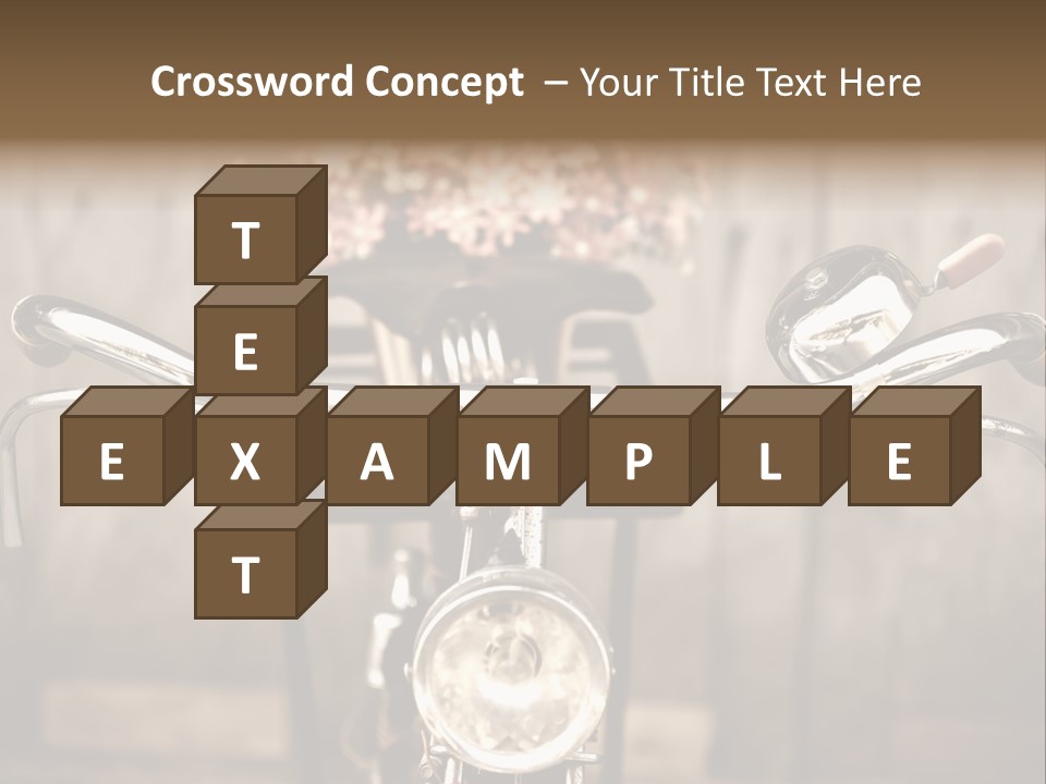 A Close Up Of A Bike Handlebar With Flowers In The Background PowerPoint Template