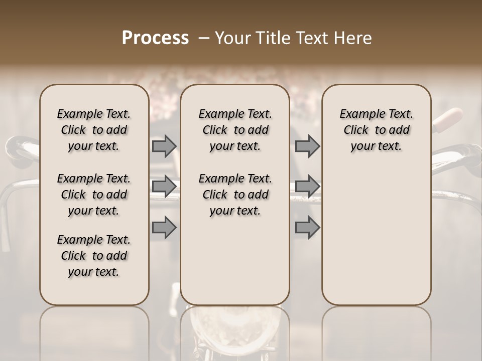 A Close Up Of A Bike Handlebar With Flowers In The Background PowerPoint Template