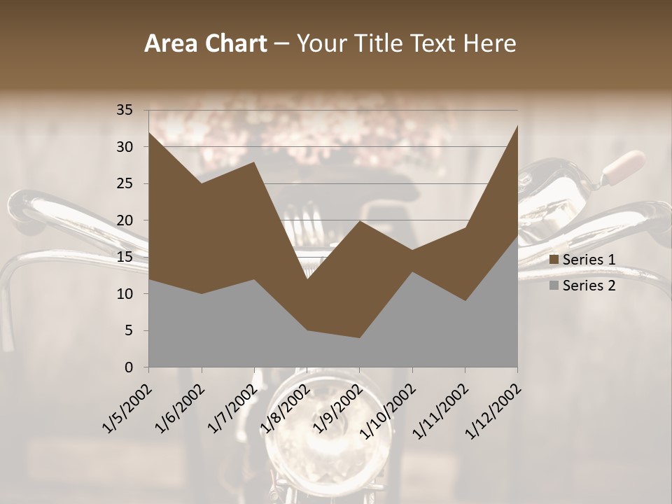 A Close Up Of A Bike Handlebar With Flowers In The Background PowerPoint Template