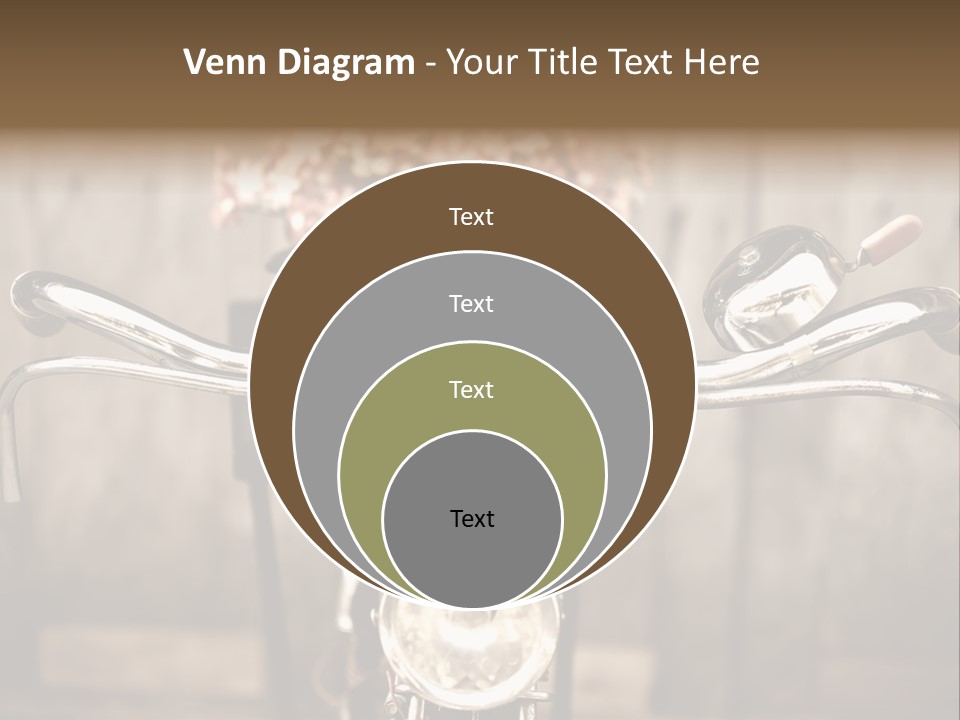 A Close Up Of A Bike Handlebar With Flowers In The Background PowerPoint Template