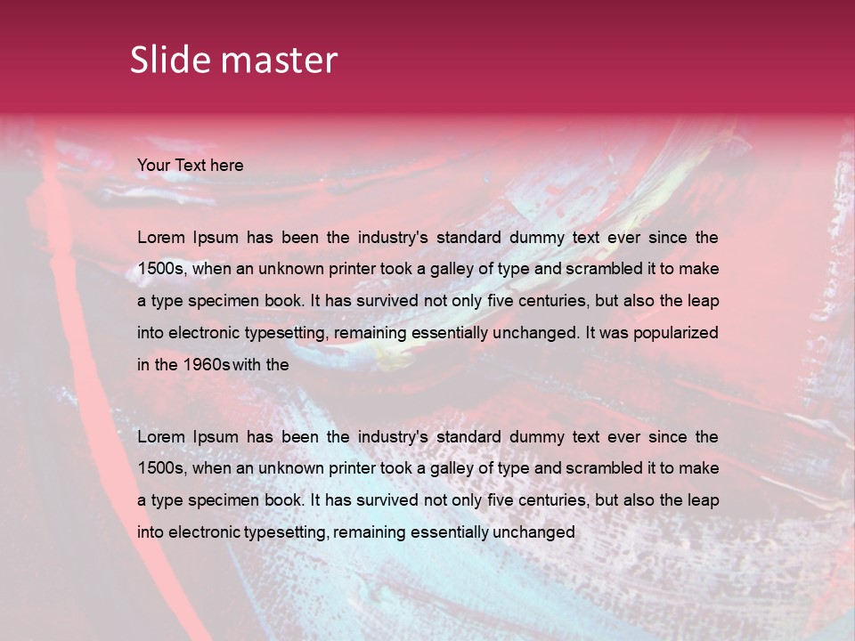 A Red And Blue Abstract Painting Powerpoint Presentation PowerPoint Template