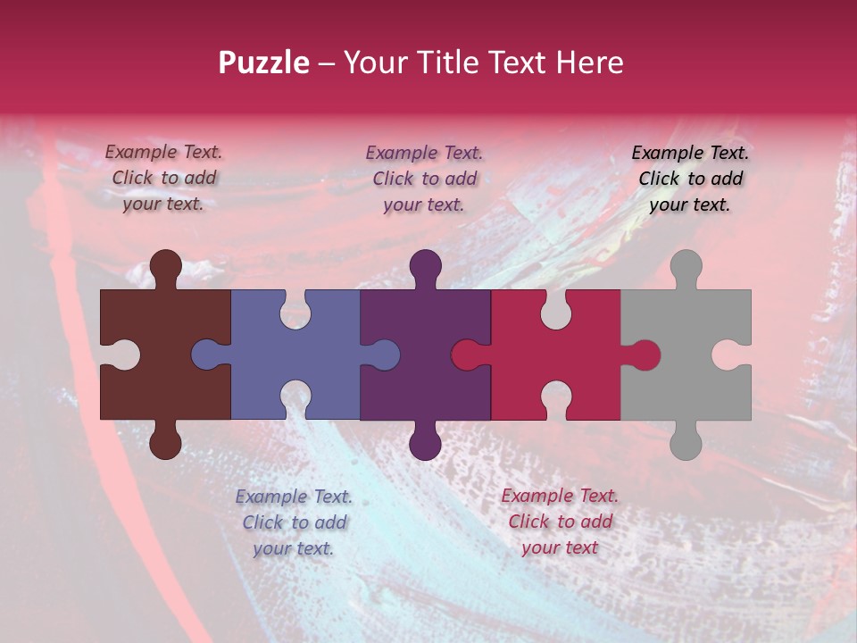 A Red And Blue Abstract Painting Powerpoint Presentation PowerPoint Template