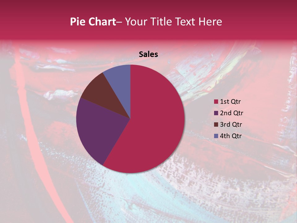 A Red And Blue Abstract Painting Powerpoint Presentation PowerPoint Template