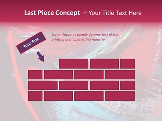 A Red And Blue Abstract Painting Powerpoint Presentation PowerPoint Template