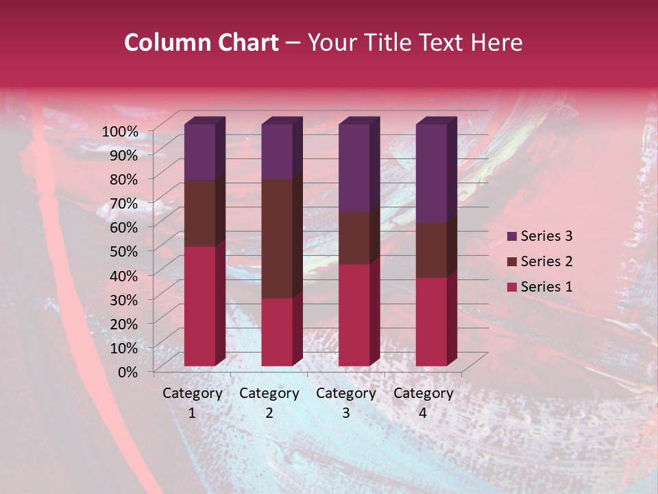 A Red And Blue Abstract Painting Powerpoint Presentation PowerPoint Template