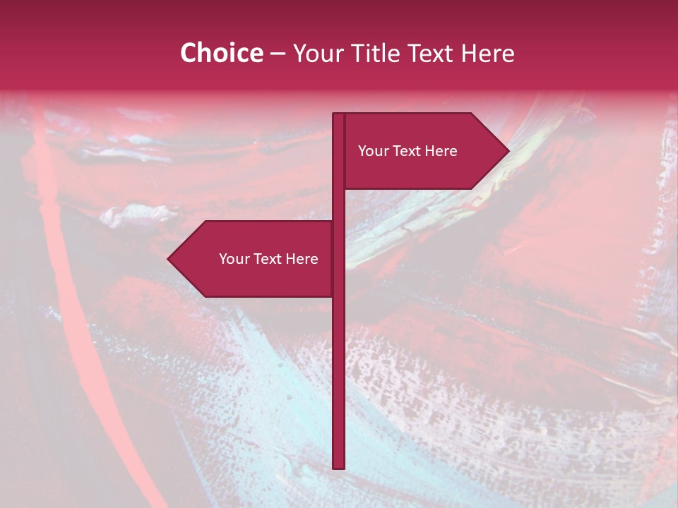 A Red And Blue Abstract Painting Powerpoint Presentation PowerPoint Template