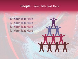 A Red And Blue Abstract Painting Powerpoint Presentation PowerPoint Template