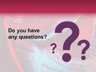 A Red And Blue Abstract Painting Powerpoint Presentation PowerPoint Template