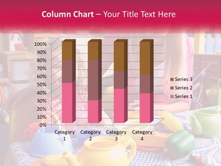 A Woman And A Little Girl Sitting At A Table PowerPoint Template