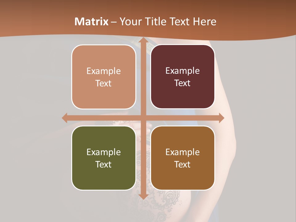 A Pregnant Woman In A Blue Sari Holding Her Belly PowerPoint Template