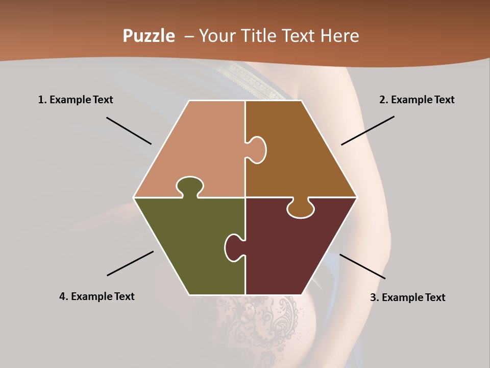 A Pregnant Woman In A Blue Sari Holding Her Belly PowerPoint Template