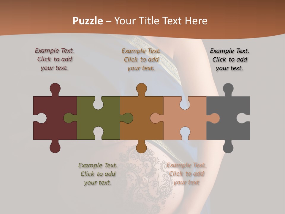 A Pregnant Woman In A Blue Sari Holding Her Belly PowerPoint Template