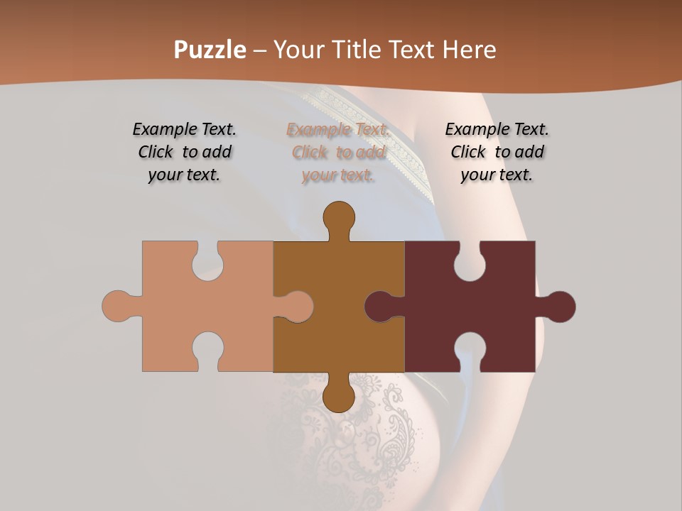 A Pregnant Woman In A Blue Sari Holding Her Belly PowerPoint Template