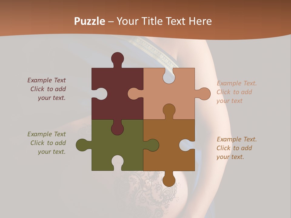 A Pregnant Woman In A Blue Sari Holding Her Belly PowerPoint Template