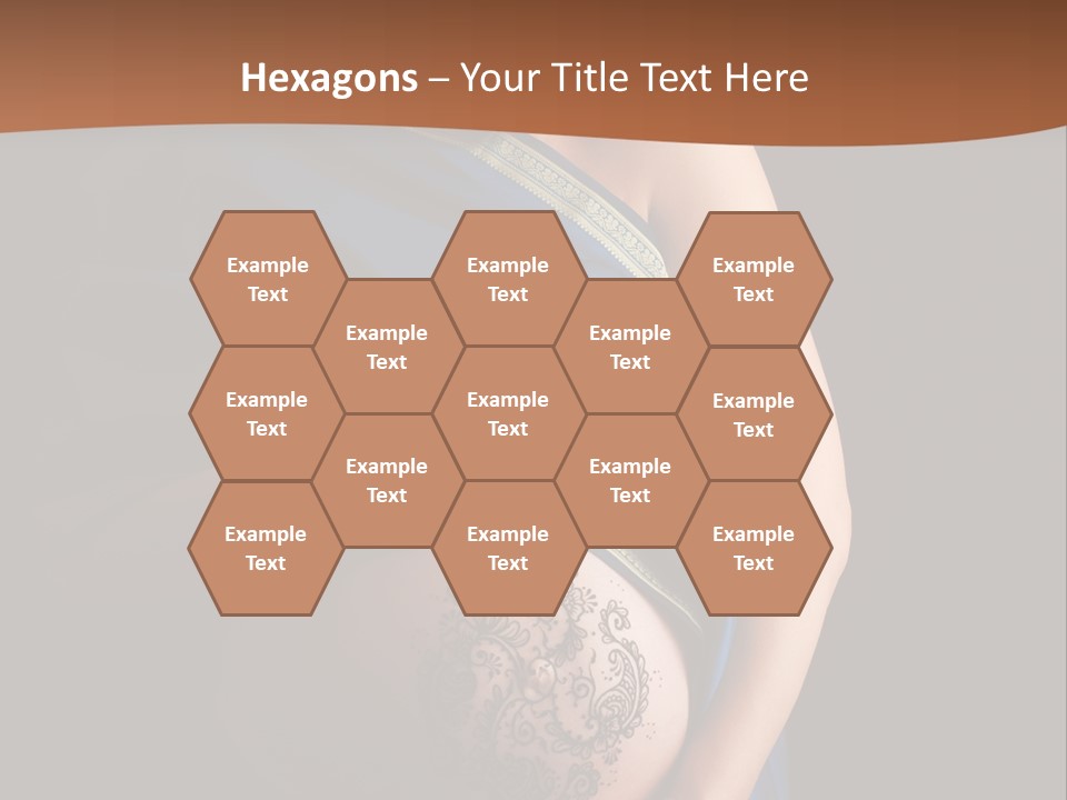 A Pregnant Woman In A Blue Sari Holding Her Belly PowerPoint Template