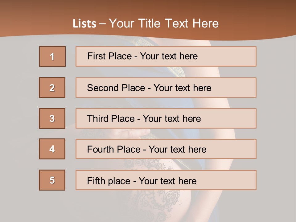 A Pregnant Woman In A Blue Sari Holding Her Belly PowerPoint Template