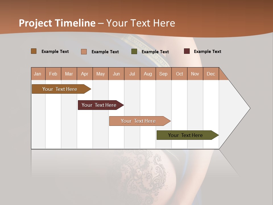 A Pregnant Woman In A Blue Sari Holding Her Belly PowerPoint Template