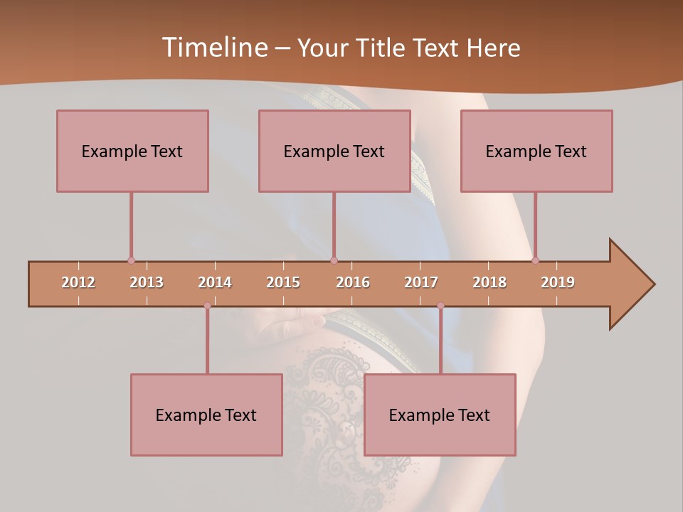 A Pregnant Woman In A Blue Sari Holding Her Belly PowerPoint Template