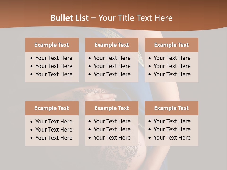 A Pregnant Woman In A Blue Sari Holding Her Belly PowerPoint Template