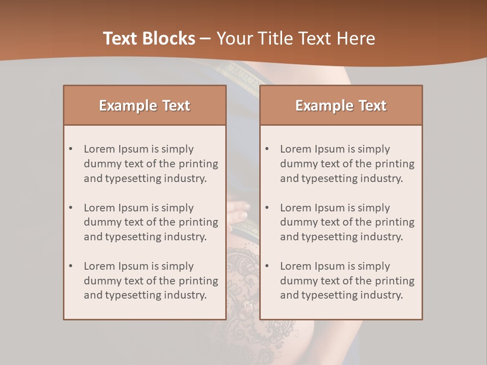 A Pregnant Woman In A Blue Sari Holding Her Belly PowerPoint Template