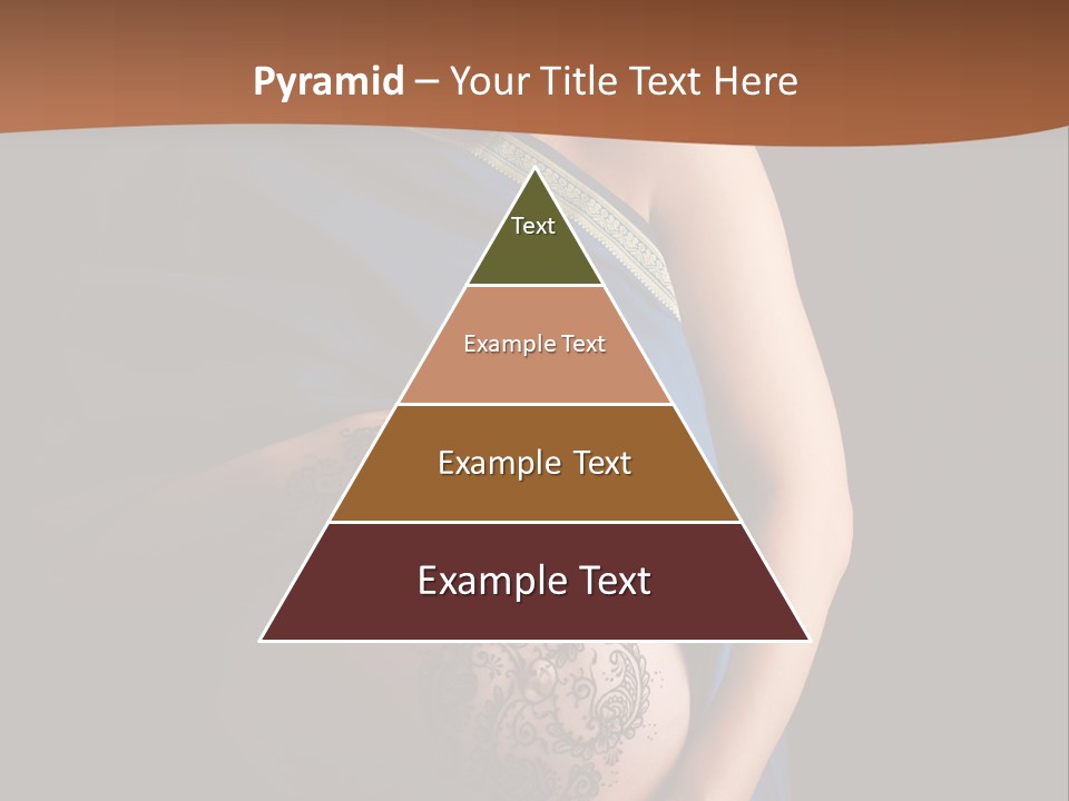 A Pregnant Woman In A Blue Sari Holding Her Belly PowerPoint Template