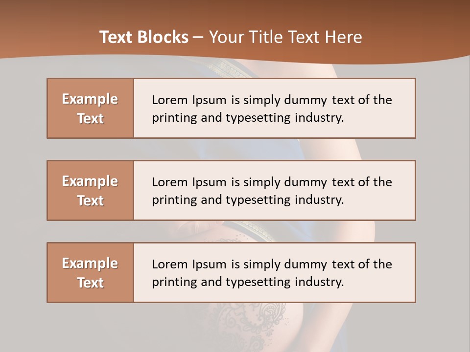 A Pregnant Woman In A Blue Sari Holding Her Belly PowerPoint Template