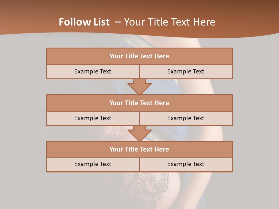 A Pregnant Woman In A Blue Sari Holding Her Belly PowerPoint Template