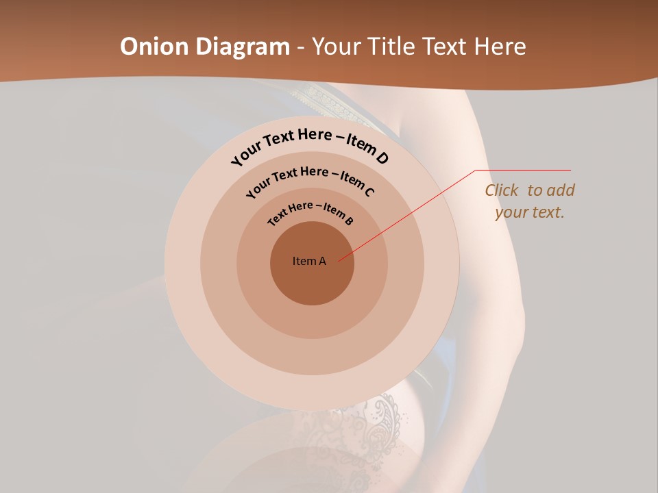 A Pregnant Woman In A Blue Sari Holding Her Belly PowerPoint Template