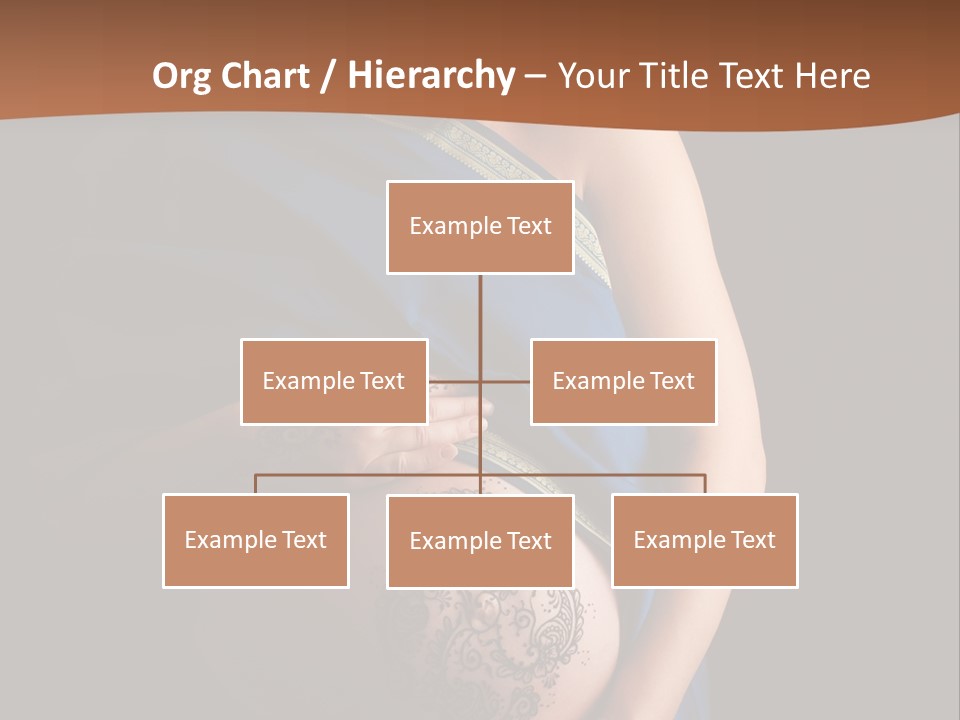 A Pregnant Woman In A Blue Sari Holding Her Belly PowerPoint Template