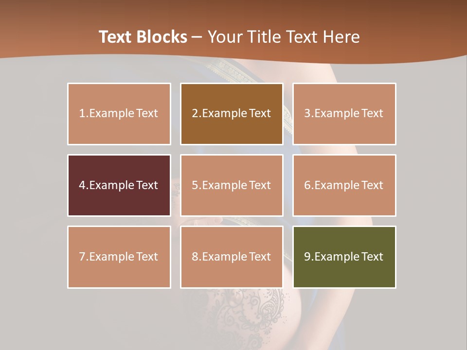 A Pregnant Woman In A Blue Sari Holding Her Belly PowerPoint Template