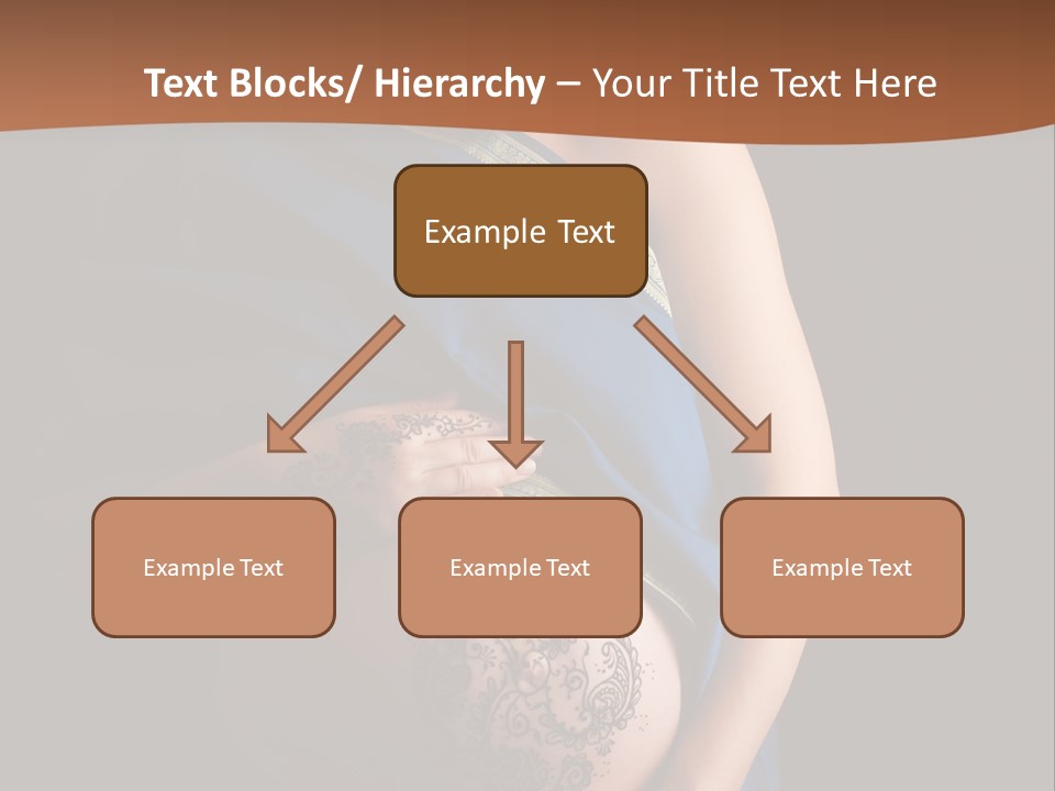 A Pregnant Woman In A Blue Sari Holding Her Belly PowerPoint Template