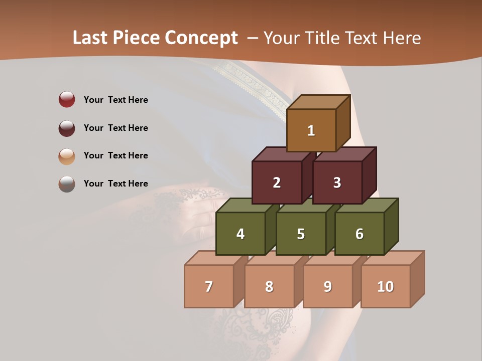 A Pregnant Woman In A Blue Sari Holding Her Belly PowerPoint Template