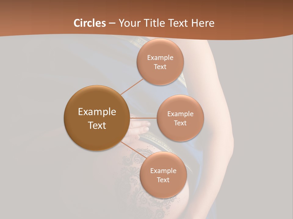 A Pregnant Woman In A Blue Sari Holding Her Belly PowerPoint Template