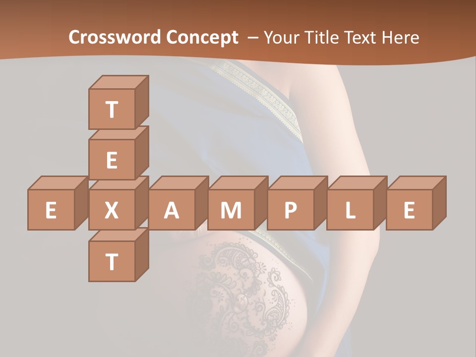 A Pregnant Woman In A Blue Sari Holding Her Belly PowerPoint Template