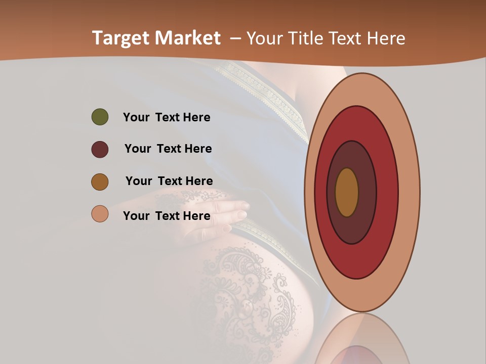 A Pregnant Woman In A Blue Sari Holding Her Belly PowerPoint Template