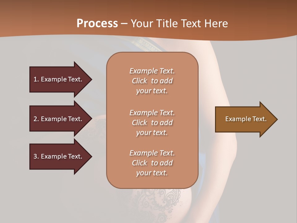 A Pregnant Woman In A Blue Sari Holding Her Belly PowerPoint Template