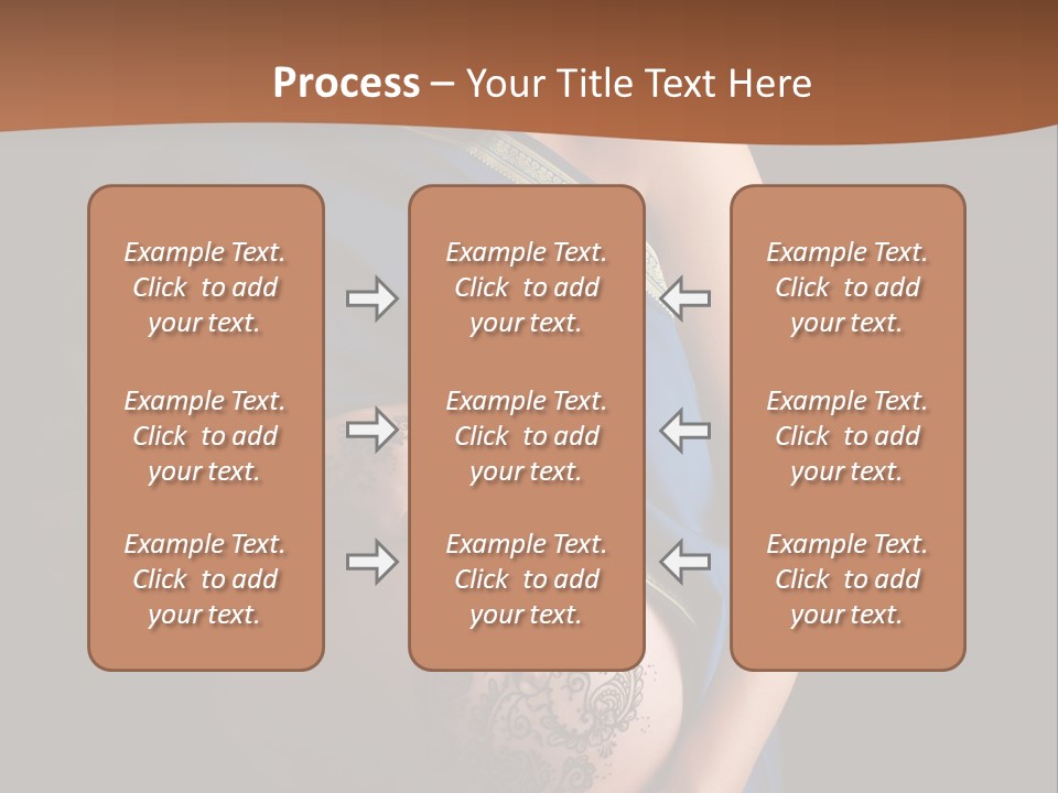 A Pregnant Woman In A Blue Sari Holding Her Belly PowerPoint Template