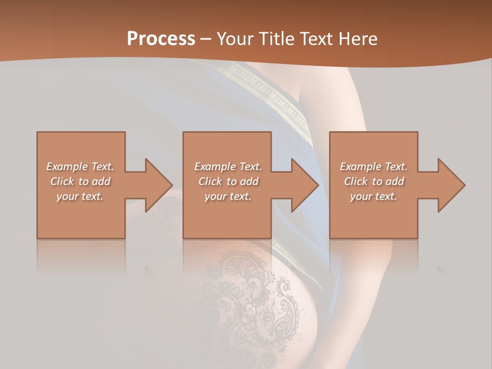 A Pregnant Woman In A Blue Sari Holding Her Belly PowerPoint Template