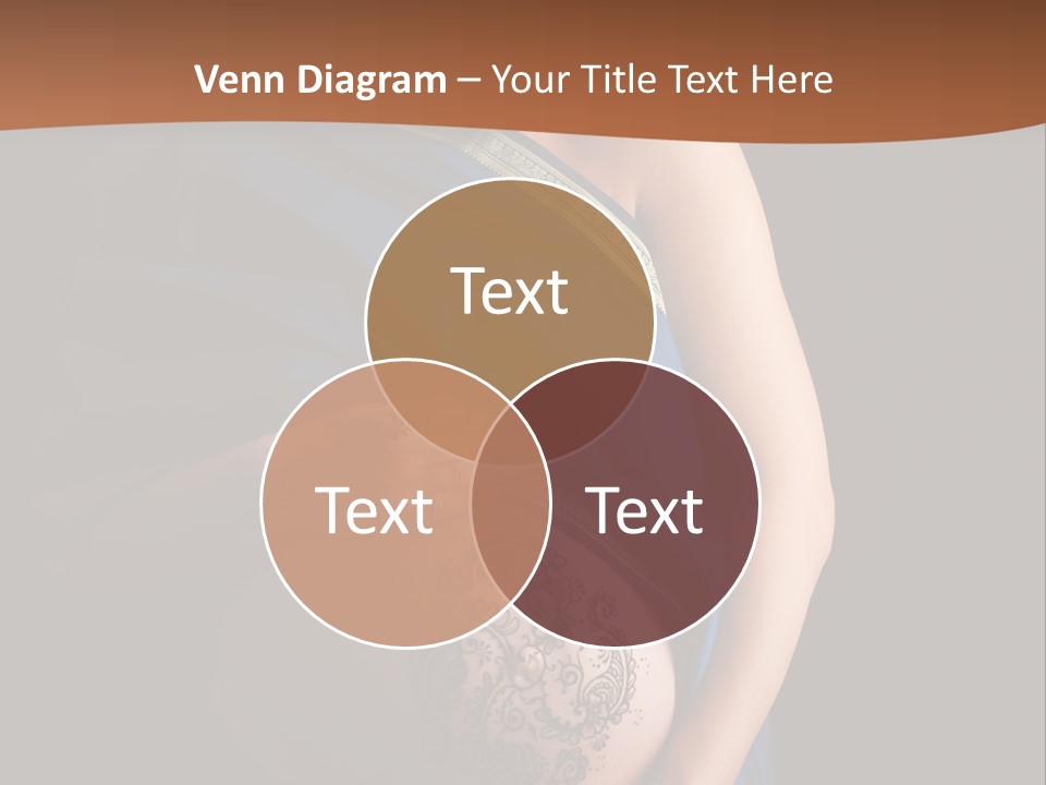 A Pregnant Woman In A Blue Sari Holding Her Belly PowerPoint Template