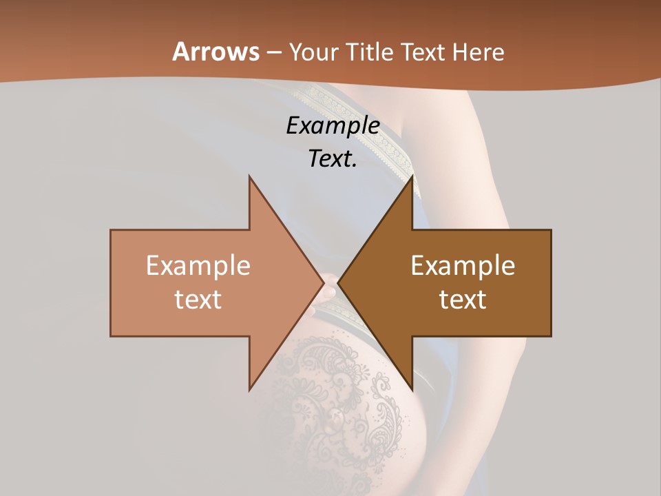 A Pregnant Woman In A Blue Sari Holding Her Belly PowerPoint Template