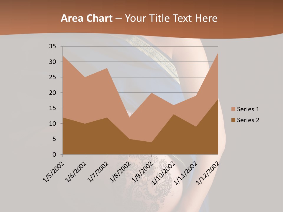 A Pregnant Woman In A Blue Sari Holding Her Belly PowerPoint Template