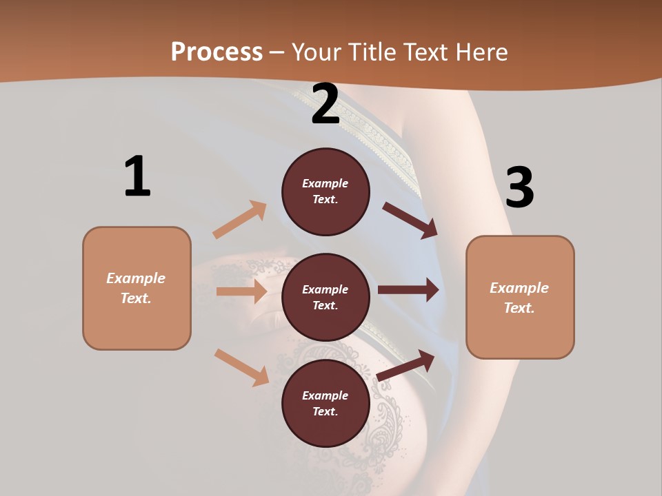 A Pregnant Woman In A Blue Sari Holding Her Belly PowerPoint Template
