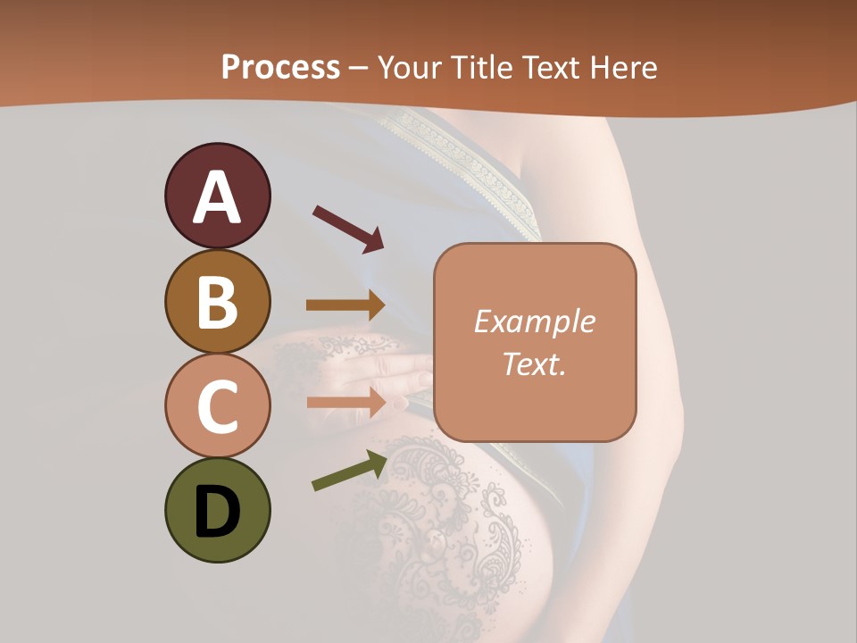 A Pregnant Woman In A Blue Sari Holding Her Belly PowerPoint Template