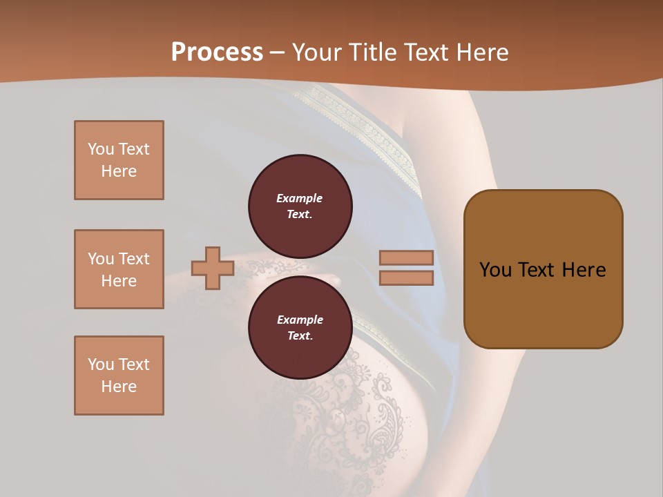 A Pregnant Woman In A Blue Sari Holding Her Belly PowerPoint Template