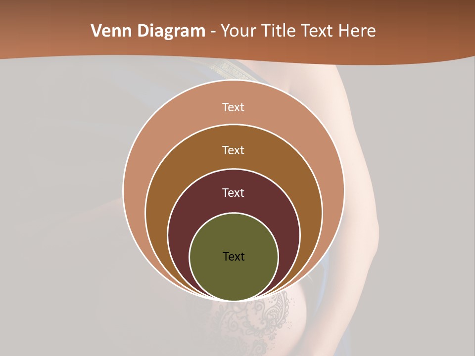 A Pregnant Woman In A Blue Sari Holding Her Belly PowerPoint Template