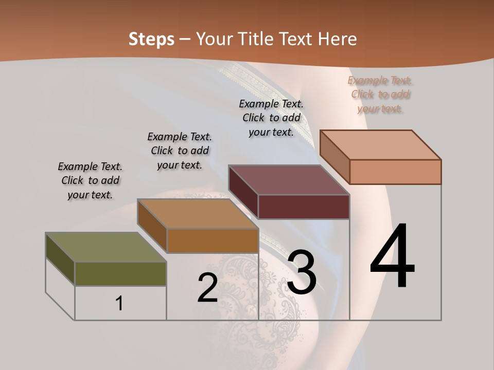 A Pregnant Woman In A Blue Sari Holding Her Belly PowerPoint Template