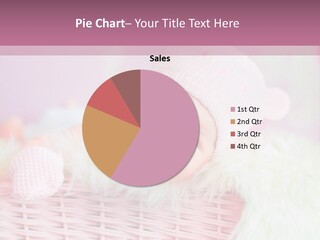 A Baby In A Basket With A Pink Background PowerPoint Template