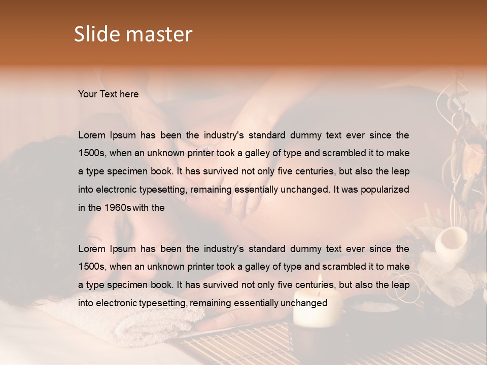 A Man Getting A Back Massage From A Woman PowerPoint Template