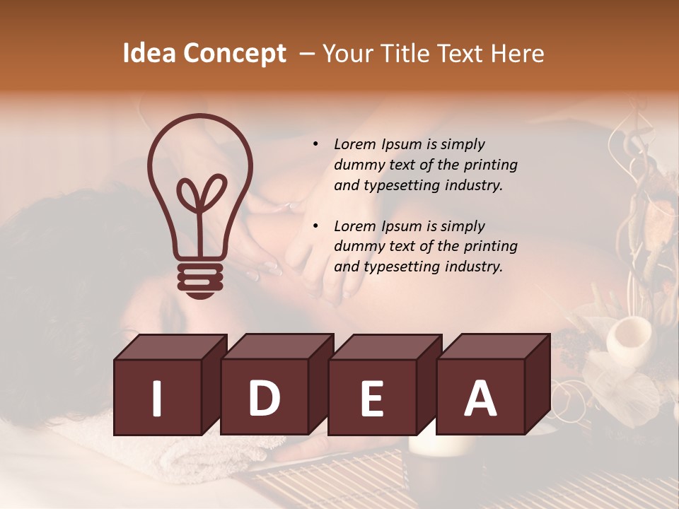 A Man Getting A Back Massage From A Woman PowerPoint Template